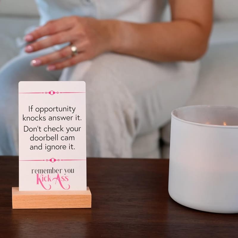 Women's Sweary Affirmation Cards with Stand