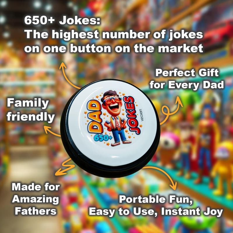 Dad's Birthday Talking Jokes Button Gift