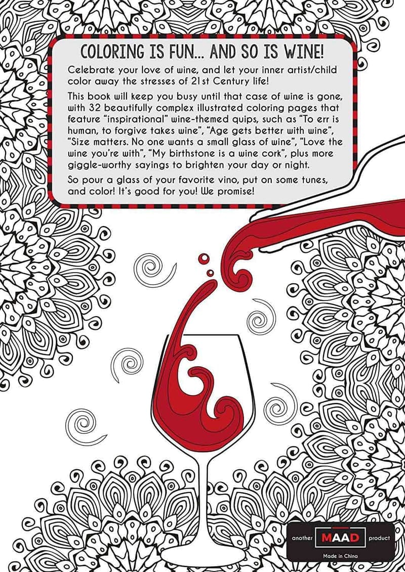 White Elephant Adult Coloring Book with Pencils