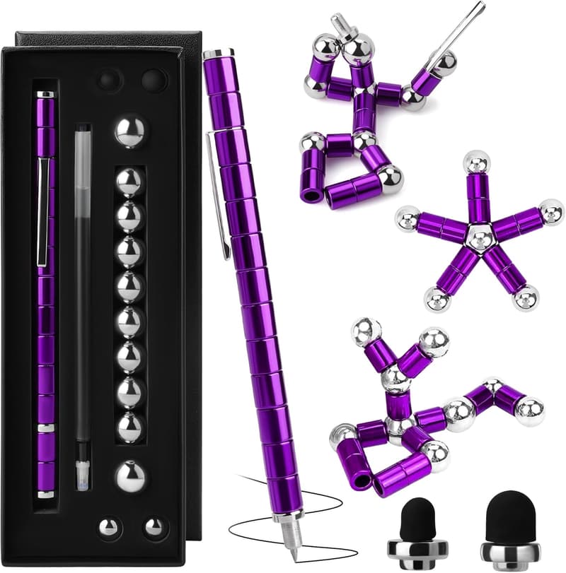 Magnetic Fidget Pen (Purple) for Kids Party Favors