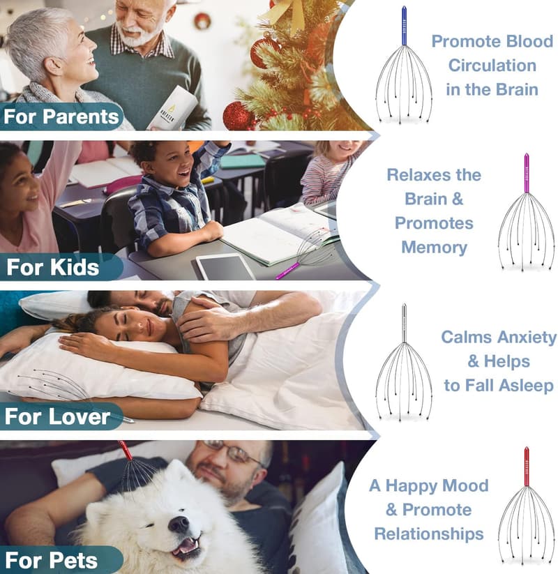 Mother's Day Scalp Massager Set for Adults (4pcs)