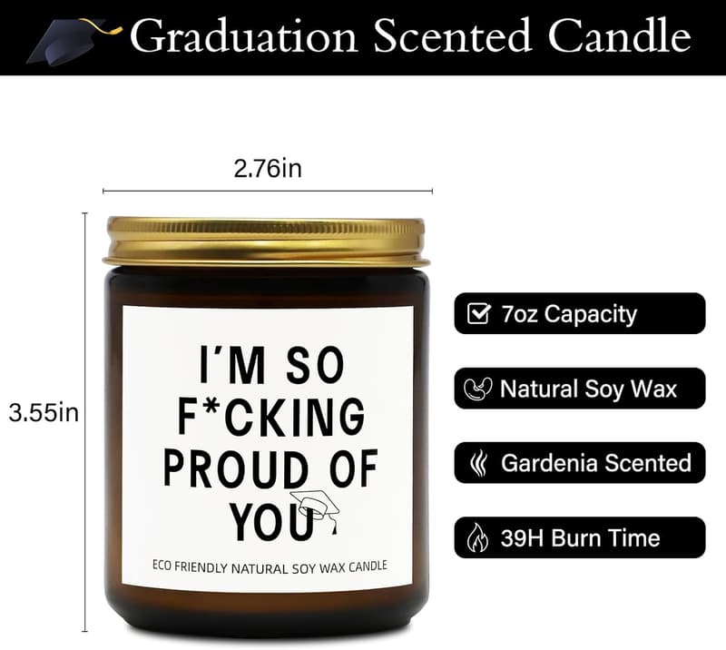 Graduation Gardenia Candle for Graduates