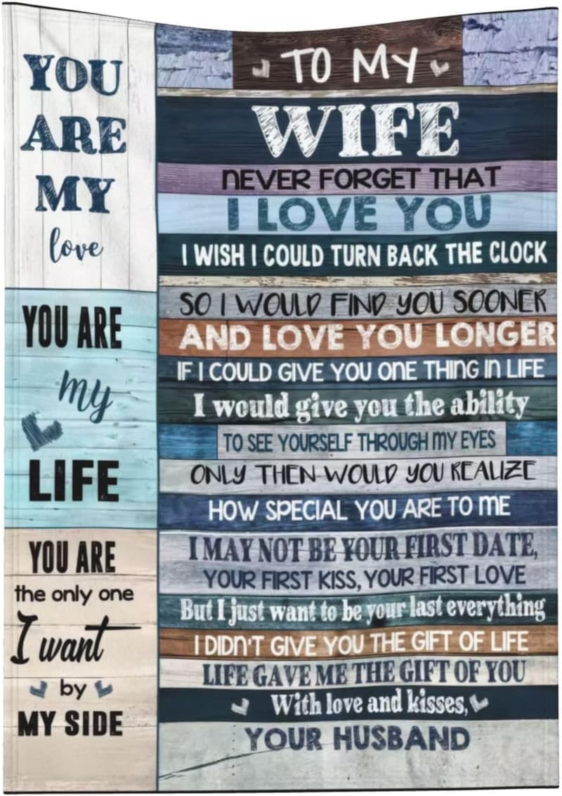 Wedding Anniversary Blanket for Wife