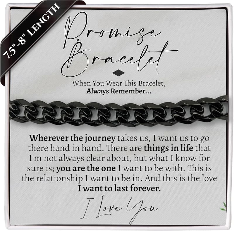 Promise Cuban Bracelet - Romantic Gift for Boyfriend