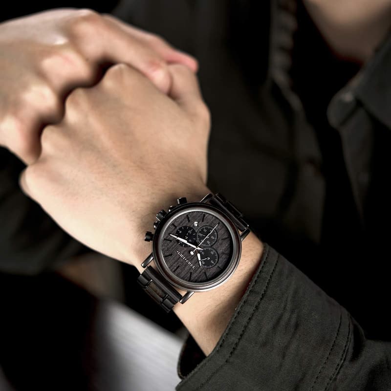 Anniversary Engraved Wooden Watch for Men