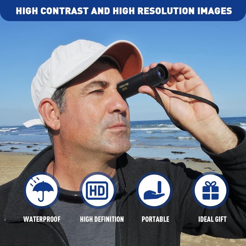 Stargazing Mini Telescope - 30x25 HD Black