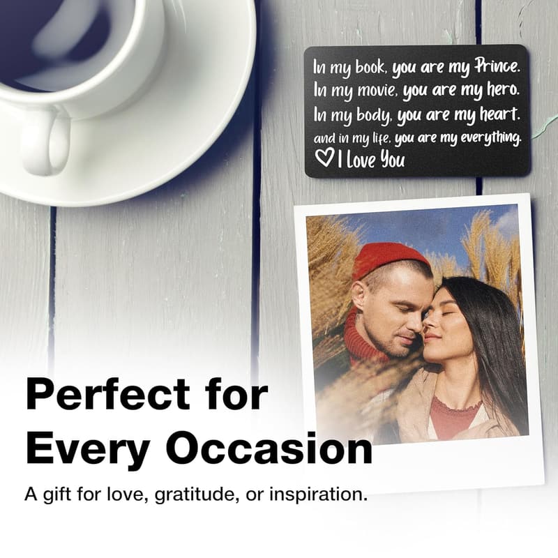 Anniversary Engraved Wallet Card for Him