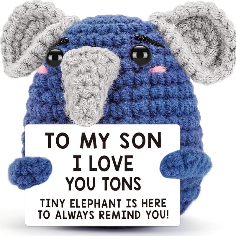 Son's Birthday Handmade Crochet Elephant Gift