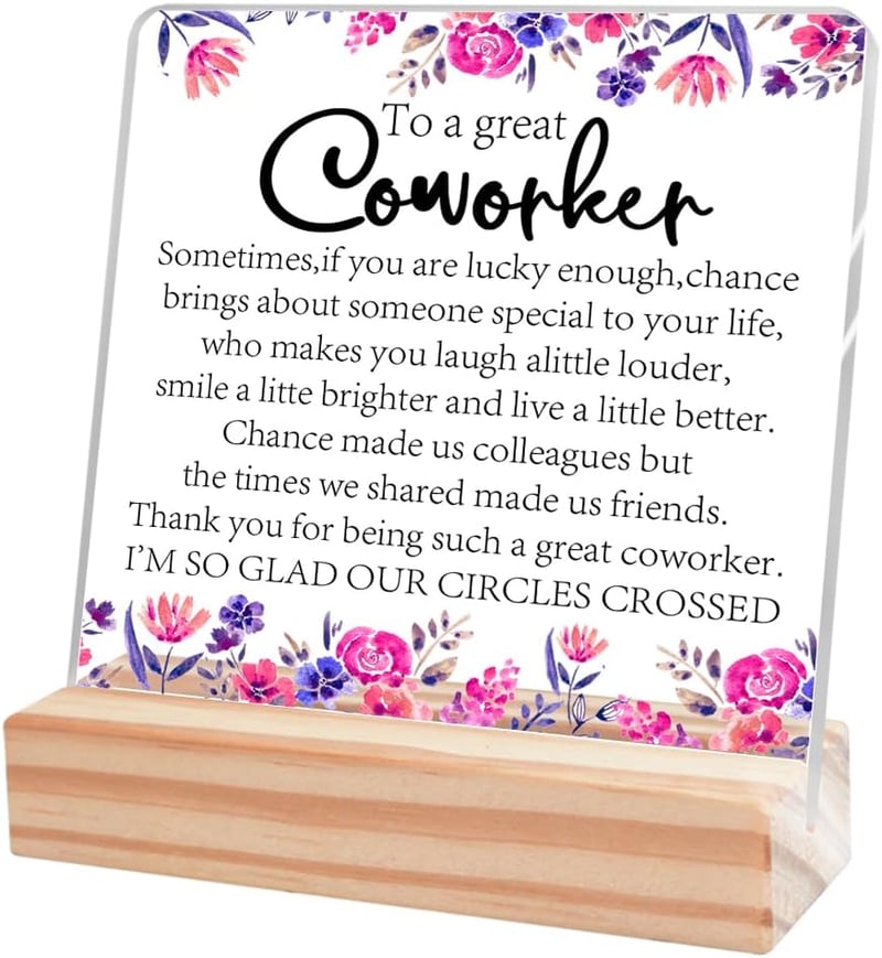 Retirement Farewell Gift for Women - Acrylic Desk Plaque