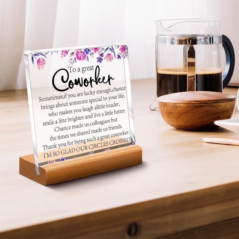 Retirement Farewell Gift for Women - Acrylic Desk Plaque