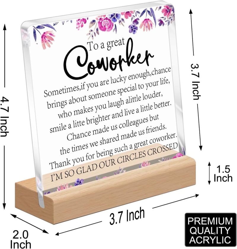 Retirement Farewell Gift for Women - Acrylic Desk Plaque