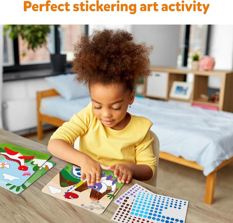 Dot It Sticker Art - Dinosaur Craft Kit for Kids, 500+ Aufkleber
