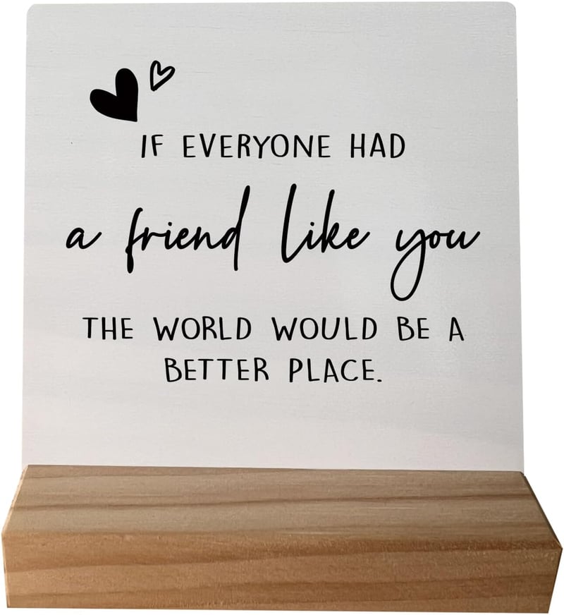 Sentimental Wood Plaque Gift for Friendship
