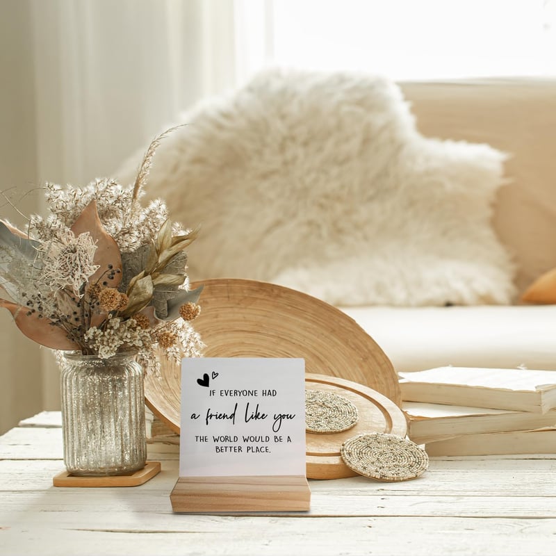 Sentimental Wood Plaque Gift for Friendship