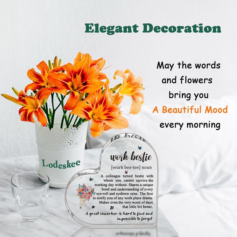 Work Bestie Birthday Gift - Funny Definition Sign for Women