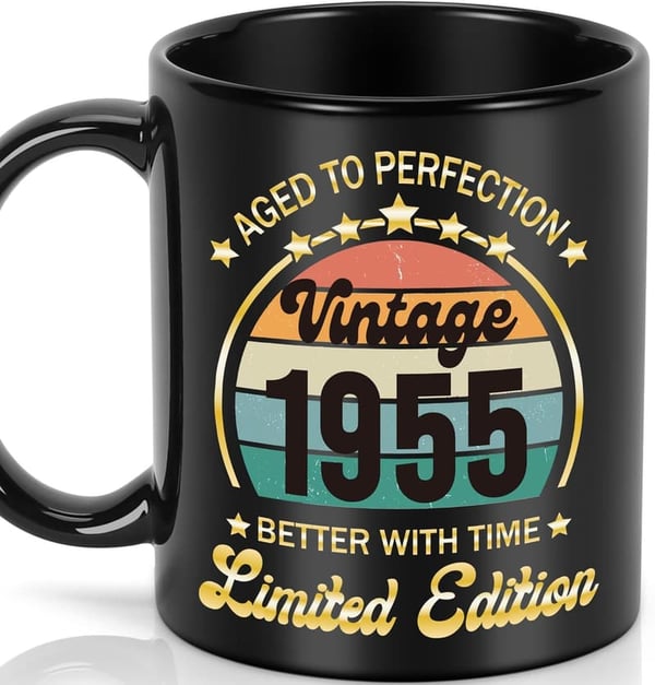 70th Birthday Coffee Mug Gift for Men - Vintage Design