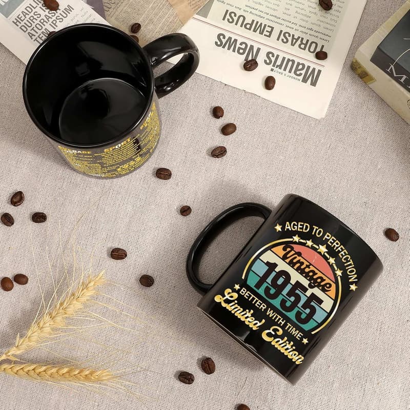 70th Birthday Coffee Mug Gift for Men - Vintage Design