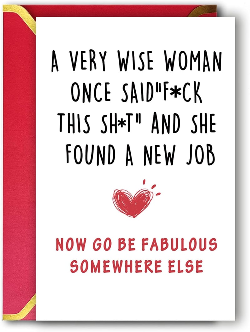Farewell Humor Card Gift for Coworkers and Friends