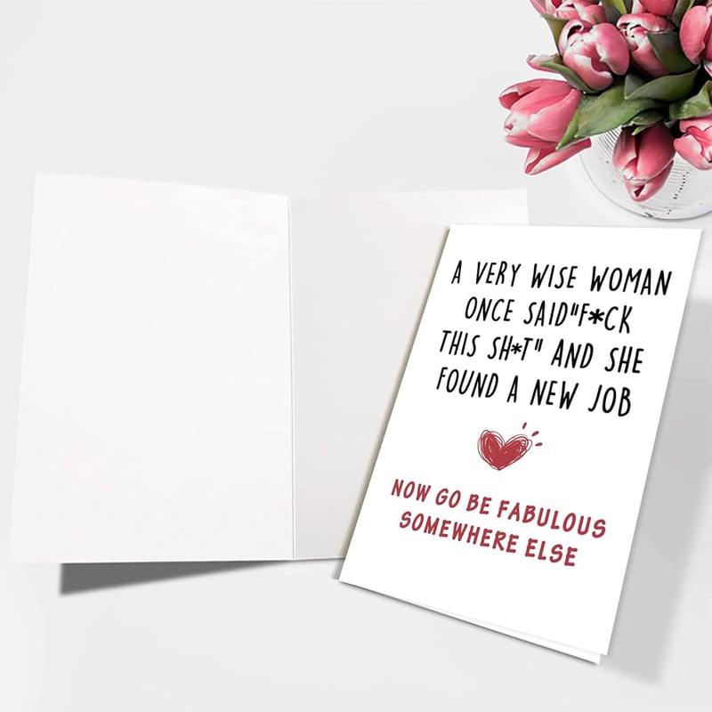 Farewell Humor Card Gift for Coworkers and Friends