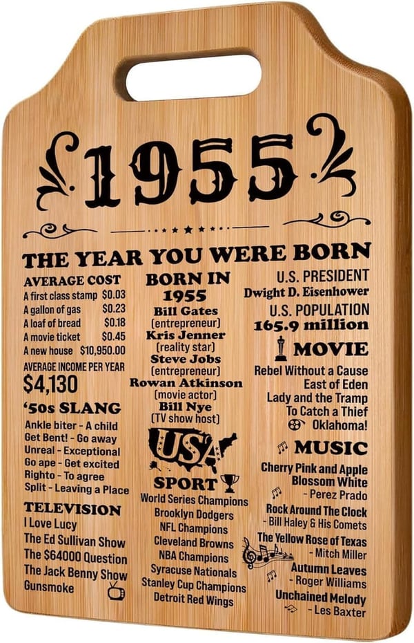 70th Birthday Vintage Cutting Board for Cooking Lovers