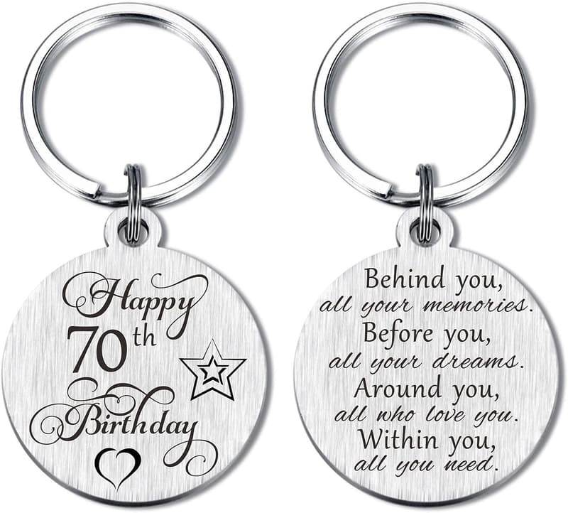 Personalized Double-Sided Engraved Keychain for Birthdays