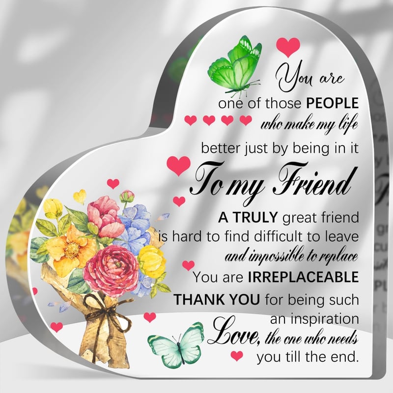 Appreciation Acrylic Plaque for Best Friend Gift