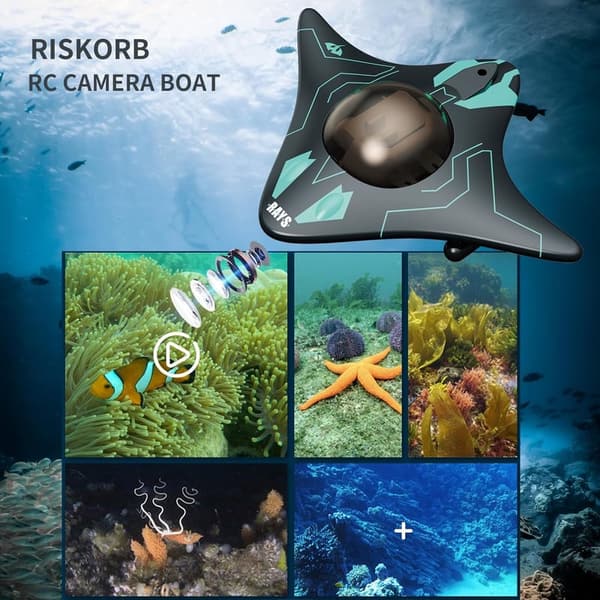 Remote Control Boat with Underwater Camera for Kids 8+