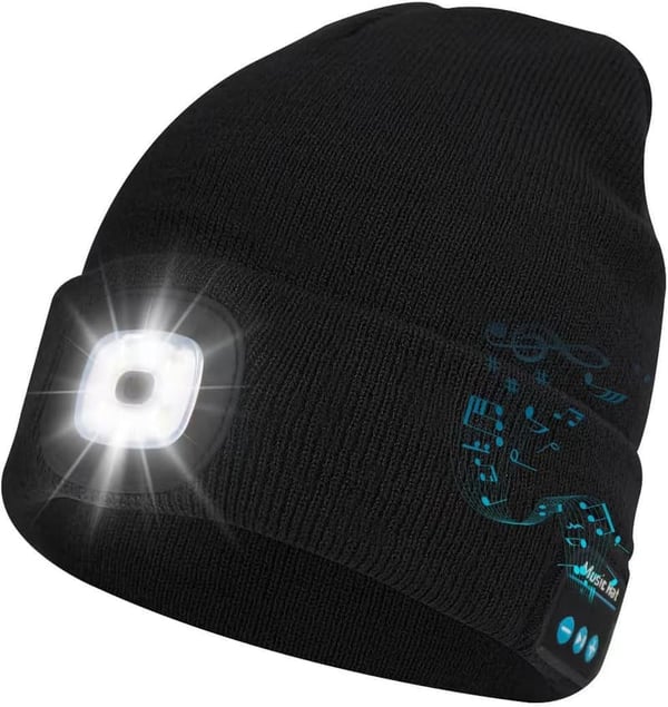 Bluetooth Musical Beanie Hat with Light for Men & Women