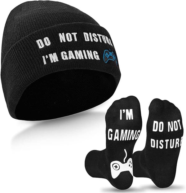 Gaming Socks and Beanie Cap Set for Men & Teens
