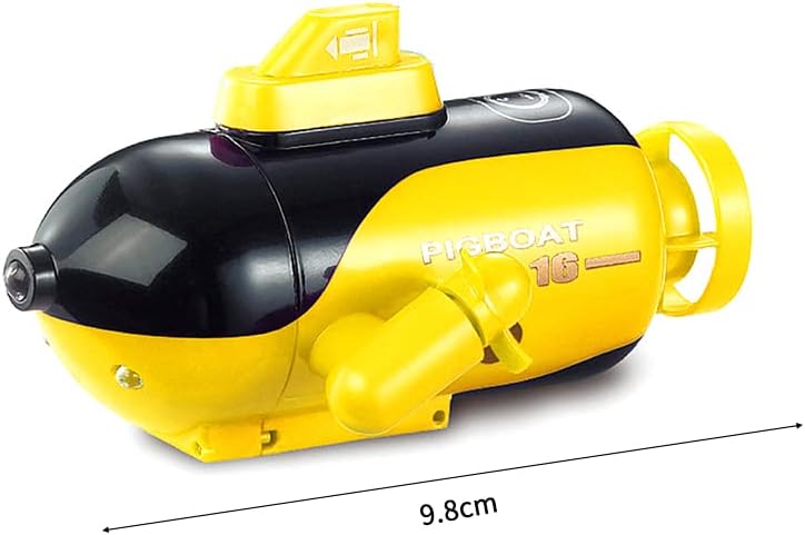 Remote Control Submarine Toy - 4-Channel Dive & Surf, Yellow
