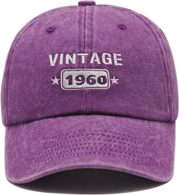 65th Birthday Embroidered Adjustable Baseball Cap