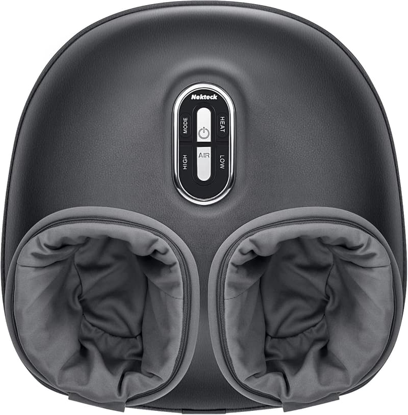 Shiatsu Foot Massager with Heat and Air Compression for Home or Office