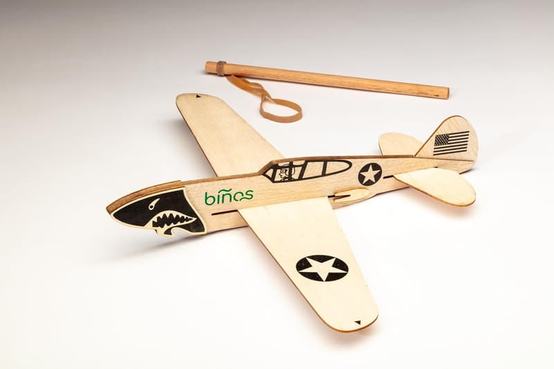 P-40 Warhawk WWII Balsa Glider with 14