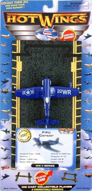 F4U Corsair Die Cast Plane with Connectible Runway