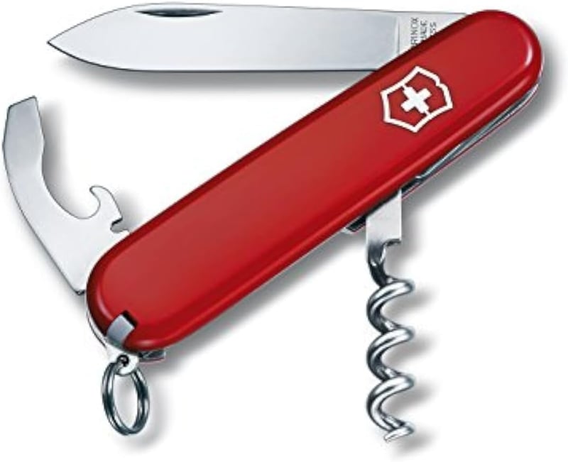 Victorinox Swiss Army Waiter Pocket Knife - 9 Functions, Red