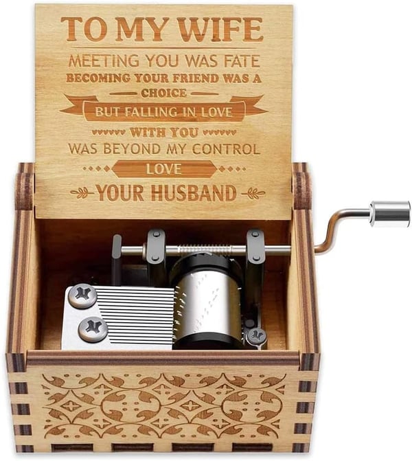 Romantic Music Box for Wife - Hand Crank 