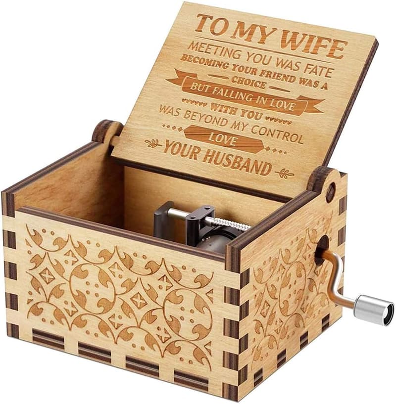 Romantic Music Box for Wife - Hand Crank 
