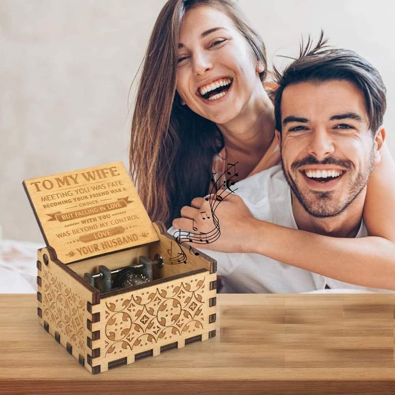 Romantic Music Box for Wife - Hand Crank 