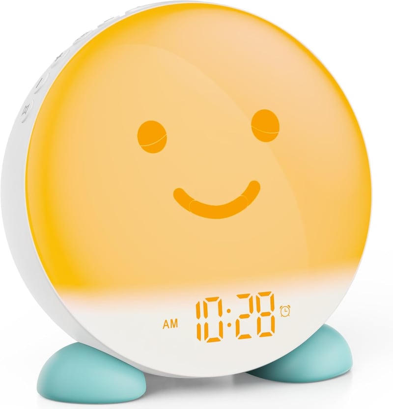 Sunrise Alarm Clock with Dual Alarms & 8 Colors for Heavy Sleepers