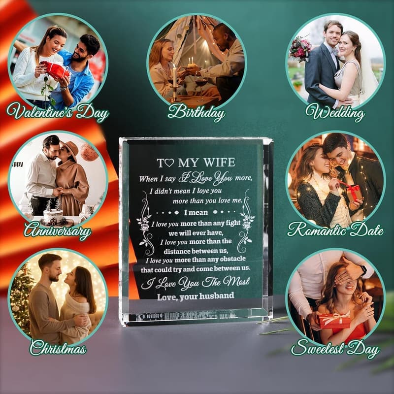 Wedding Anniversary Crystal Gift for Wife