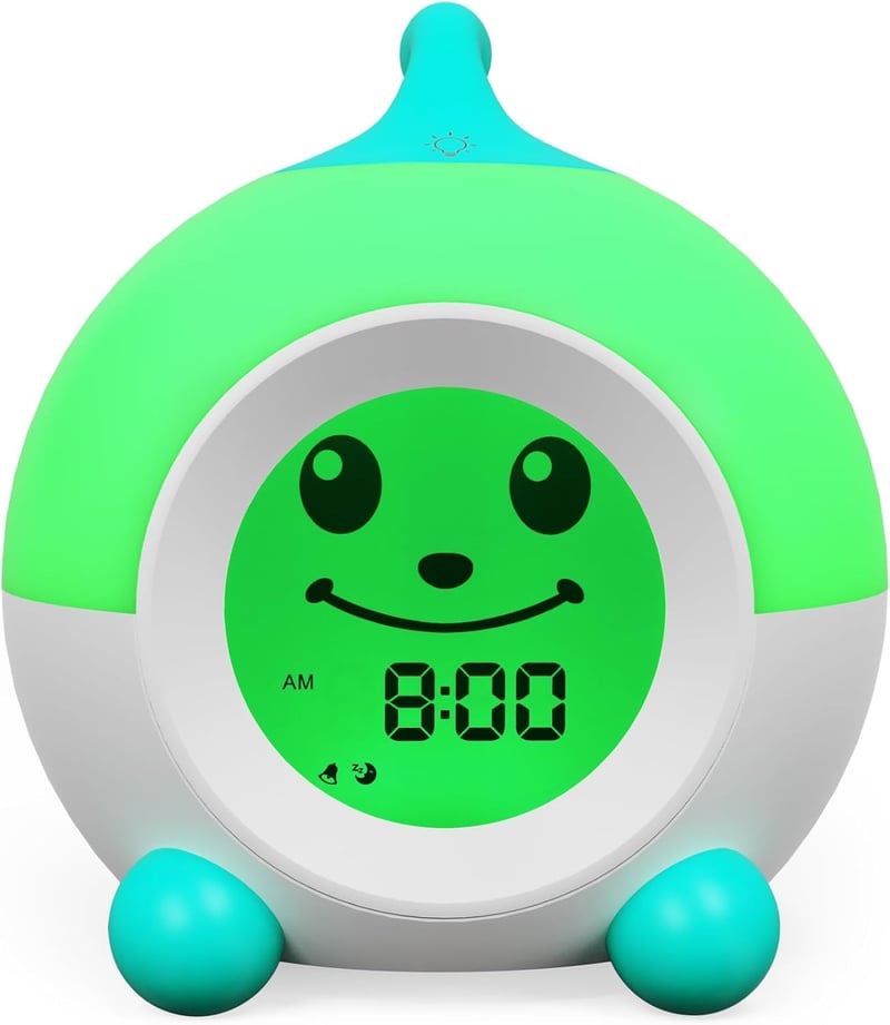 Toddler Sleep Training Clock with Touch Night Light