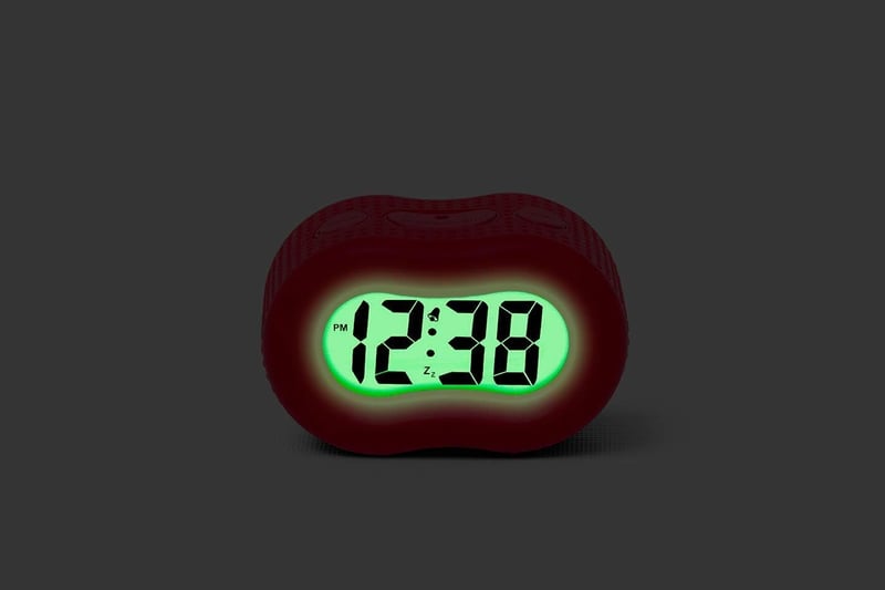 Portable Digital Alarm Clock with Large Display and Night Light
