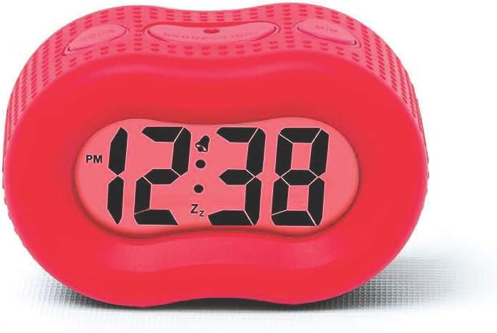 Portable Digital Alarm Clock with Large Display and Night Light