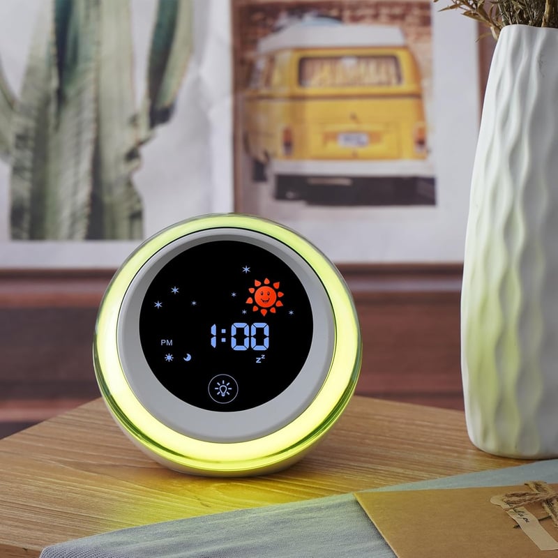 Kids Sleep Training Clock with Sounds & Night Light