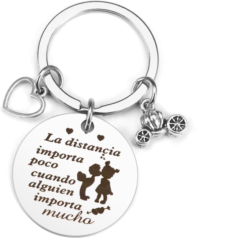 Valentine's Day Spanish Keychain for Couples