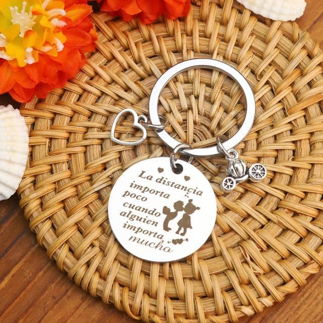 Valentine's Day Spanish Keychain for Couples