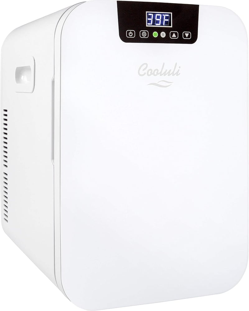 Cooluli 20L Thermoelectric Mini Fridge - White for Home or Office