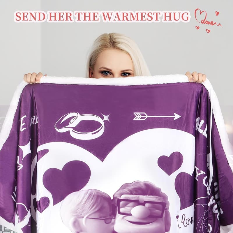 Mother's Day Sherpa Wearable Blanket Hoodie for Her