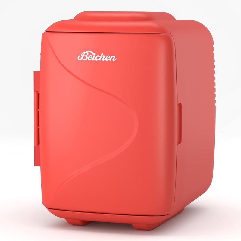 4L Mini Skincare Fridge - Rapid Cooling & Heating (Red)