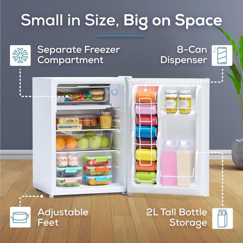 Igloo 2.6 Cu. Ft. Mini Refrigerator with Freezer - White